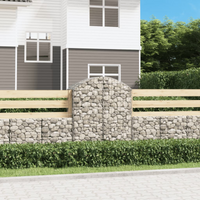vidaXL Arched Gabion Basket 100x50x120/140 cm Galvanised Iron