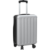 vidaXL Suitcase Folding with Lock Silver 34 x 23 x 55.5 cm ABS Plastic