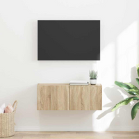 vidaXL TV Wall Cabinet Sonoma 78.5 x 31 x 29.5 cm Engineered Wood