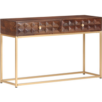 vidaXL Console Table 122x36x75 cm Solid Mango Wood