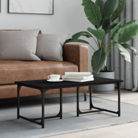 vidaXL Coffee Table Black 90x50x35 cm Engineered Wood