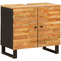 vidaXL Bathroom Sink Cabinet Natural 62 x 33 x 58 cm Solid Mango Wood