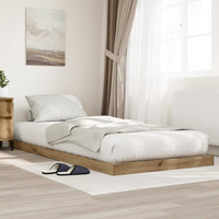 vidaXL Floor Bed Frame Artisan Oak 86.5 x 200 cm Engineered Wood