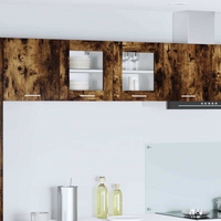vidaXL Hanging Cabinet with Storage 2 pcs Smoked Oak 40 x 31 x 40 cm