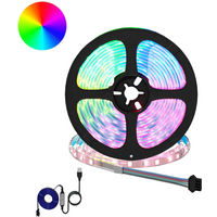 vidaXL LED Strip 2 pcs Black and Transparent 4700 mm