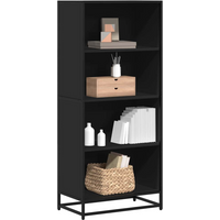vidaXL Bookcase Black 60x35x139 cm Engineered Wood