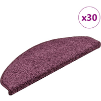 vidaXL Stair Mats 30 pcs 65x21x4 cm Dark Purple Half Round Large