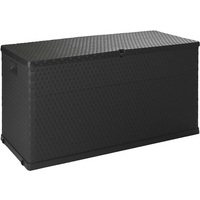 vidaXL Garden Storage Box Anthracite 120x56x63 cm PP Rattan