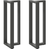 vidaXL Bar Table Legs T-Shaped 2 pcs Anthracite 40x35x(110-111) cm Steel