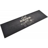 vidaXL Kitchen Rug Washable Kitchen Black 60x180 cm Velvet