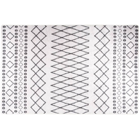 vidaXL Rug Washable 160x230 cm Black and White Anti Slip