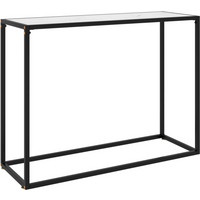 vidaXL Console Table White 100x35x75 cm Tempered Glass