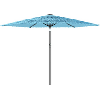 vidaXL Garden Parasol with Steel Pole Blue 288x288x225 cm