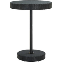 vidaXL Garden Table Black 75.5x106 cm Poly Rattan