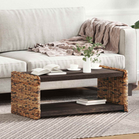 vidaXL Coffee Table Natural 90 x 45 x 35 cm Solid Mahogany Wood