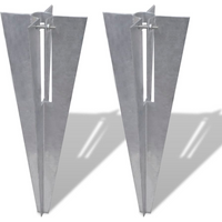 vidaXL Fence Post Spikes 2 pcs Steel