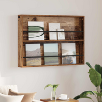 vidaXL Magazine Rack Old Wood 100 x 12 x 70 cm Engineered Wood