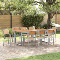 vidaXL Stacking Chair 8 pcs Brown 56 x 57 x 87 cm Solid Acacia Wood