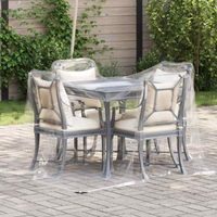 vidaXL Clear Tarpaulin with Eyelets 2x2 m PVC