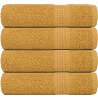 vidaXL Shower Towels "FROGN" 4 pcs Gold 70x140 cm 360 gsm