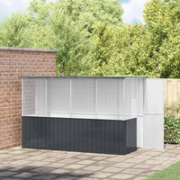vidaXL Bird Cage Anthracite 165 x 318 x 200 cm Galvanised Steel