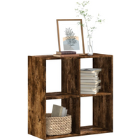 vidaXL Bookcase Smoked Oak 68.5x32x68.5 cm Engineered Wood