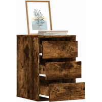 vidaXL Corner Chest of Drawers Smoked Oak 40x41x58 cm Engineered Wood