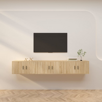 vidaXL Wall-mounted TV Cabinets 3 pcs Sonoma Oak 80x34.5x40 cm