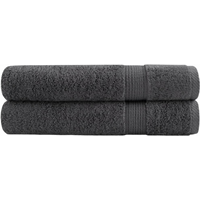 vidaXL Premium Sauna Towels "SOLUND" 2 pcs Anthracite 80x200 cm 600 gsm