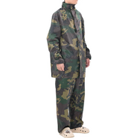 Men's Camo Print 2-Piece Rain Suit with Hood XXL