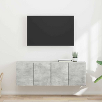 vidaXL TV Wall Cabinet 2 pcs Concrete Grey 59.5 x 31 x 40 cm