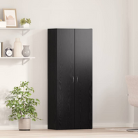 vidaXL Office Cabinet Black Oak 60 x 32 x 152.5 cm Engineered Wood