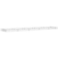 vidaXL Gabion Raised Bed Galvanised Steel 500x100x20 cm