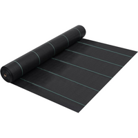 vidaXL Weed & Root Control Mat Black 2x150 m PP