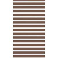 vidaXL Zebra Blind Brown 125x200 cm Fabric Width 120.9 cm Polyester