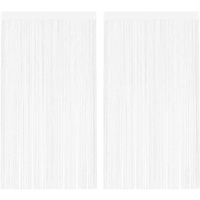 vidaXL String Curtains 2 pcs 140x250 cm White