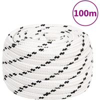 vidaXL Work Rope White 16 mm 100 m Polyester