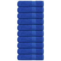 vidaXL Hand Towels "FROGN" 10 pcs Blue 50x100 cm 360 gsm