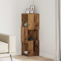 vidaXL Corner Cabinet Old Wood 30.5x30x95cm Engineered Wood
