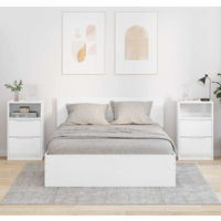 vidaXL Bedside Tables 2 pcs High Gloss White 40 x 30 x 467 cm