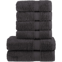 vidaXL 6 Piece Premium Towel Set SOLUND Anthracite 600 gsm