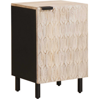 vidaXL Bathroom Cabinet White 38 x 33 x 58 cm Solid Mango Wood