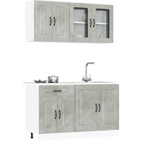 vidaXL 4 Piece Kitchen Cabinet Set Kalmar Concrete Grey Engineered Wood