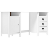 vidaXL Desk Hill White 150x50x74 cm Solid Pine Wood
