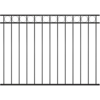 vidaXL Fence Panel Steel 1.7x1.2 m Black