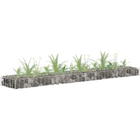 vidaXL Gabion Raised Bed Galvanised Steel 180x30x10 cm
