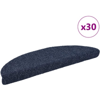 vidaXL Stair Mats Self-adhesive 30 pcs 56x17x3 cm Blue Half Round