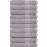 vidaXL Sauna Towels "FROGN" 10 pcs Grey 80x200 cm 360 gsm