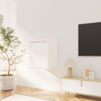 vidaXL Wall Cabinet White 30x30x40 cm Solid Wood Pine