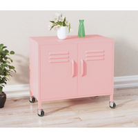 vidaXL Storage Cabinet Pink 60x35x56 cm Steel